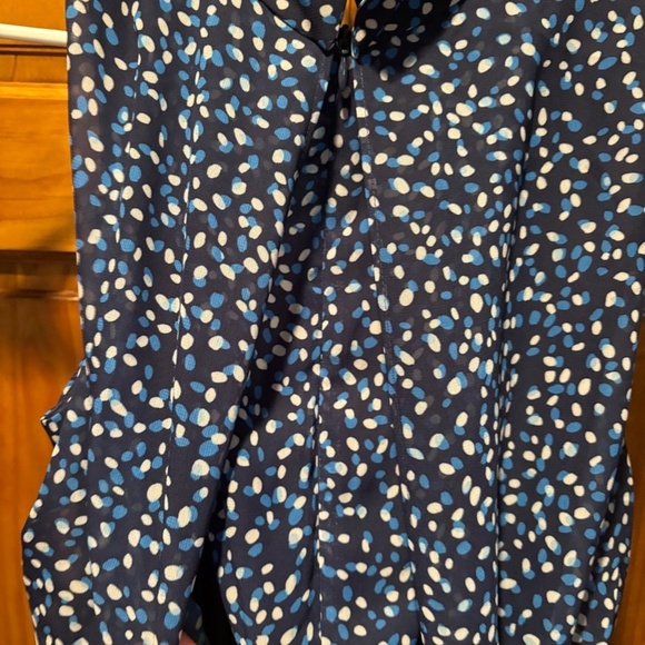 Harper Rose Dot Print Sleeveless Midi Dress in Navy Size 12 NWT - Picture 6 of 6